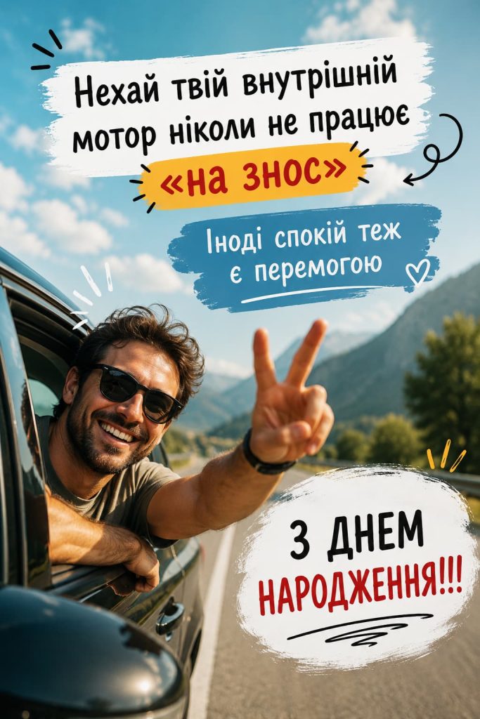 Короткі чоловічі привітання з Днем народження картинка 2