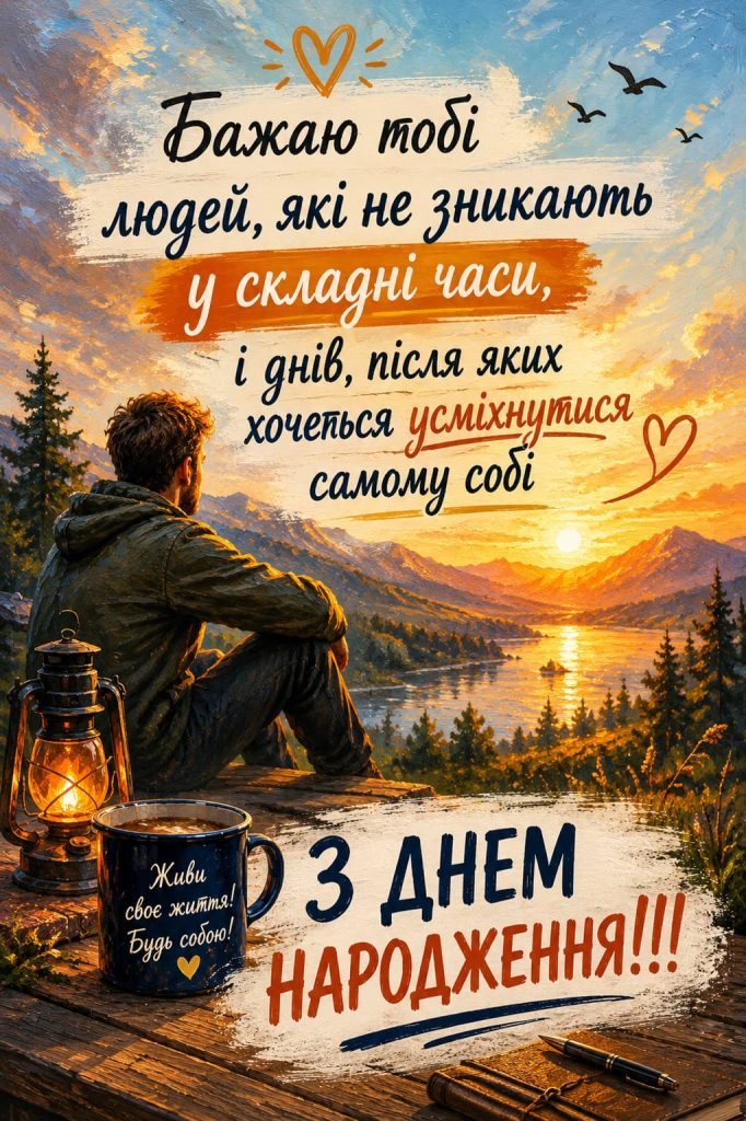 Короткі чоловічі привітання з Днем народження картинка 3