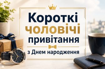 Короткі чоловічі привітання з Днем народження