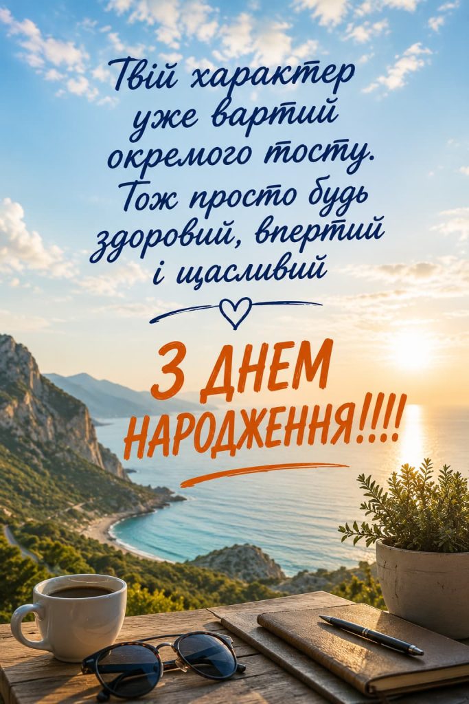 Короткі чоловічі привітання з Днем народження картинка 5