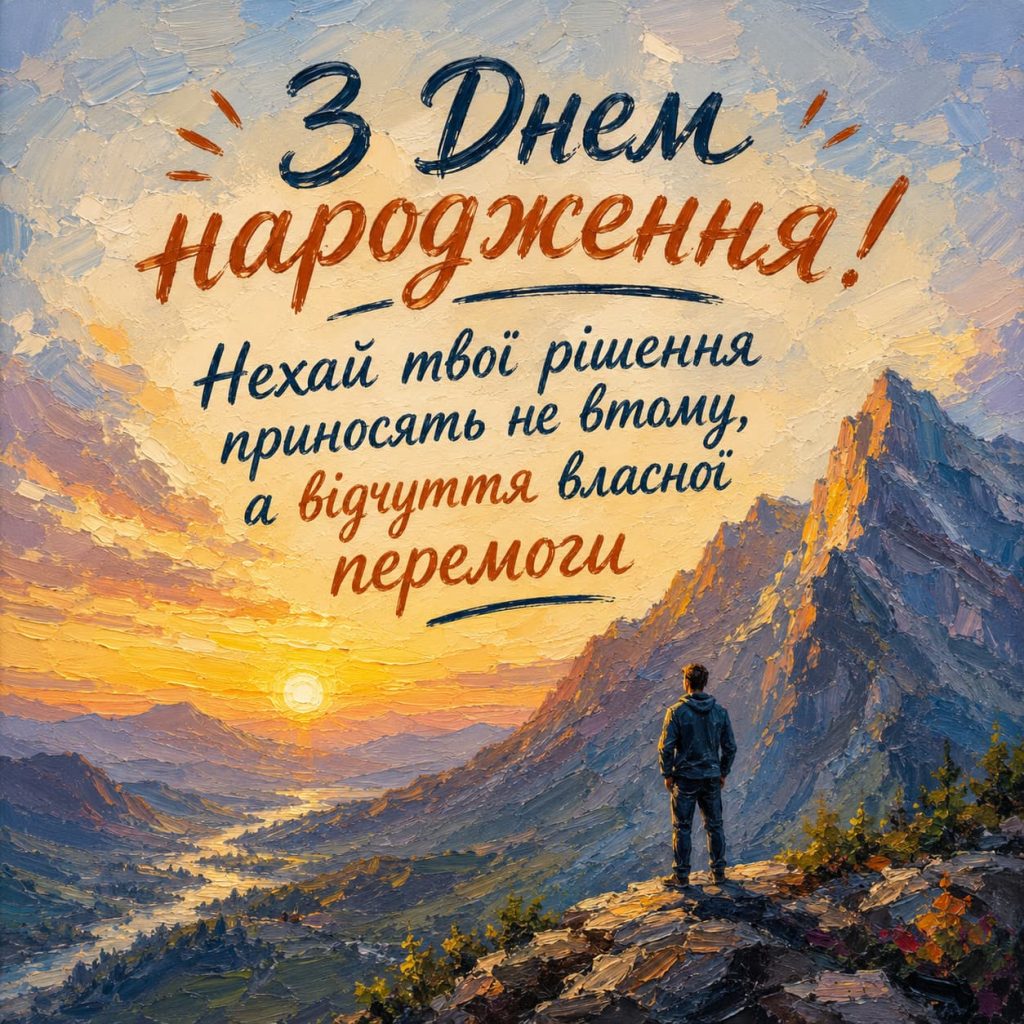 Короткі чоловічі привітання з Днем народження картинка 8