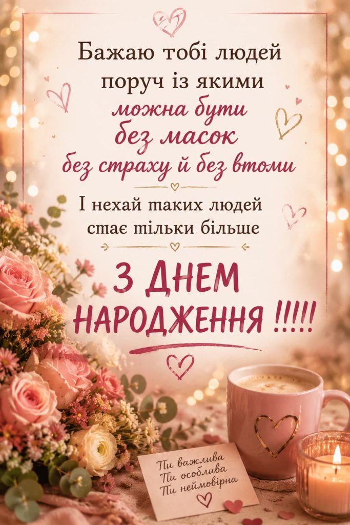 Короткі привітання з Днем народження для подруги картинка 1