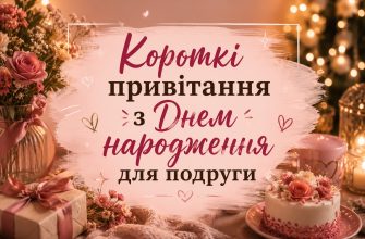 Короткі привітання з Днем народження для подруги