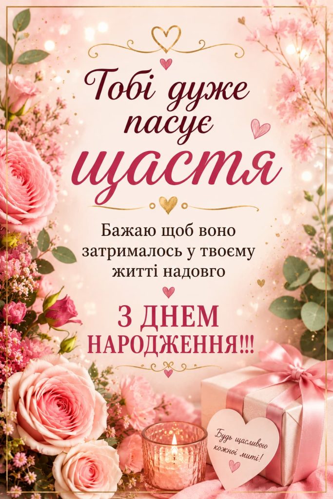 Короткі привітання з Днем народження для жінок картинка 1