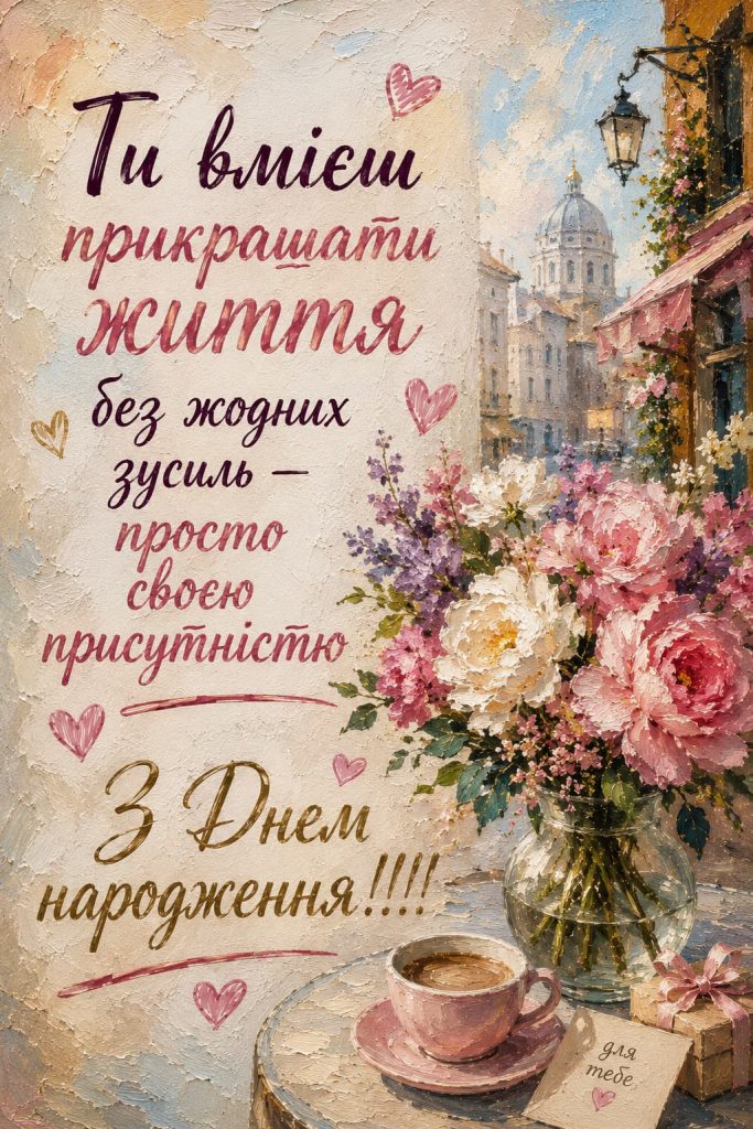 Короткі привітання з Днем народження для жінок картинка 3