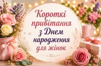 Короткі привітання з Днем народження для жінок