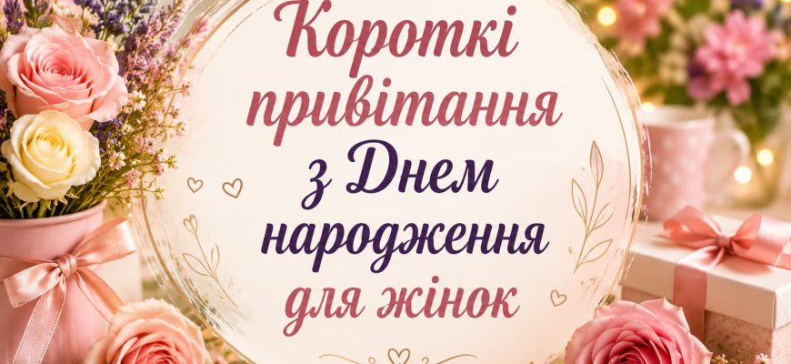 Короткі привітання з Днем народження для жінок