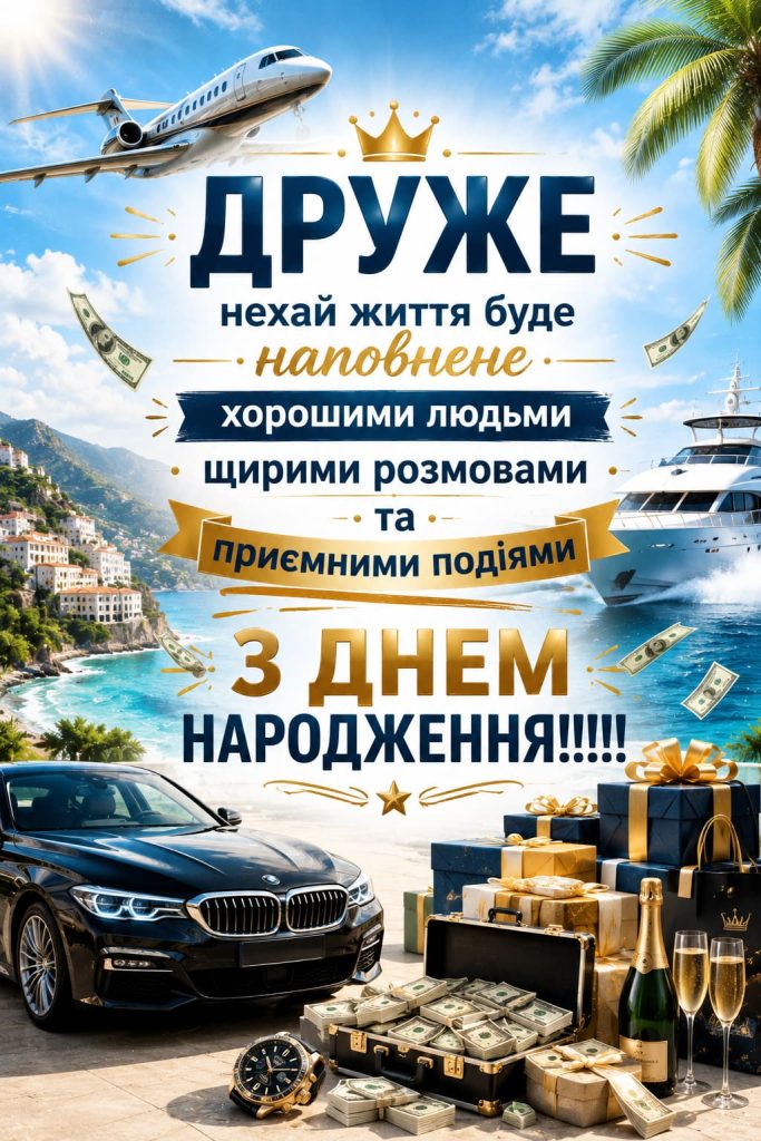 Короткі привітання з Днем народження друга картинка 6