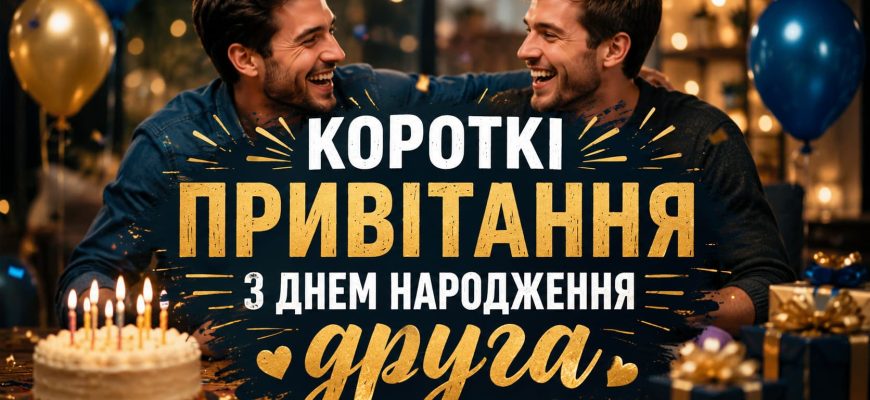 Короткі привітання з Днем народження друга
