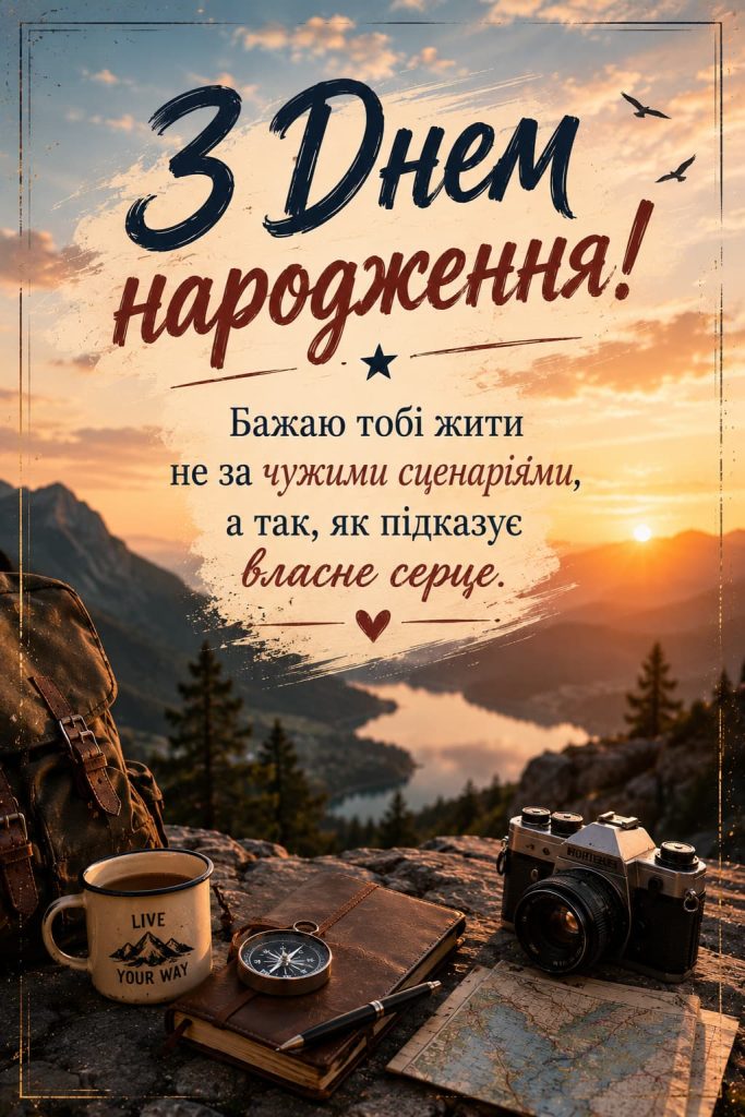 Привітання з Днем народження для чоловіків своїми словами картинка 1