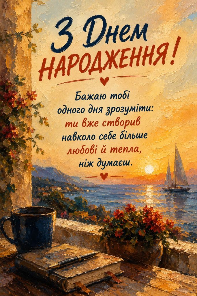 Привітання з Днем народження для чоловіків своїми словами картинка 3