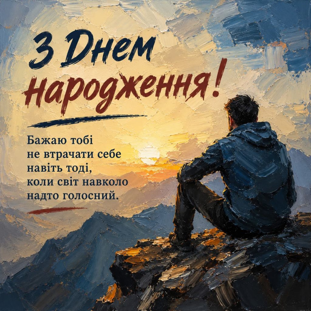 Привітання з Днем народження для чоловіків своїми словами картинка 6