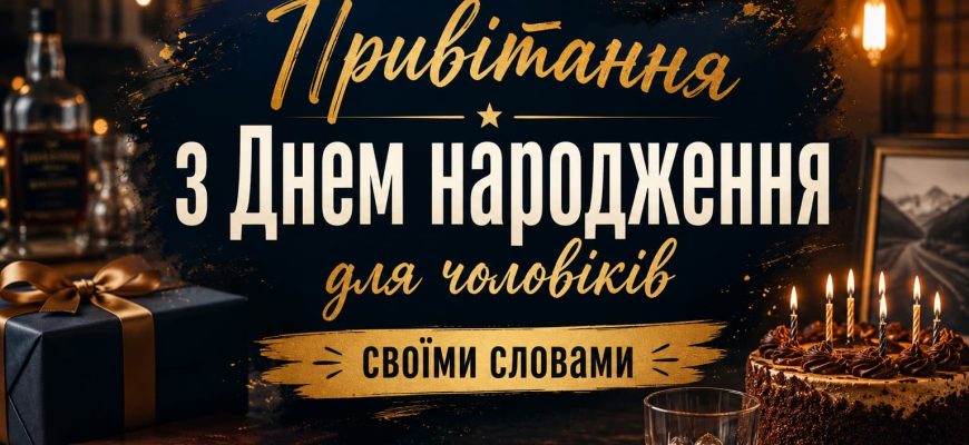 Привітання з Днем народження для чоловіків своїми словами