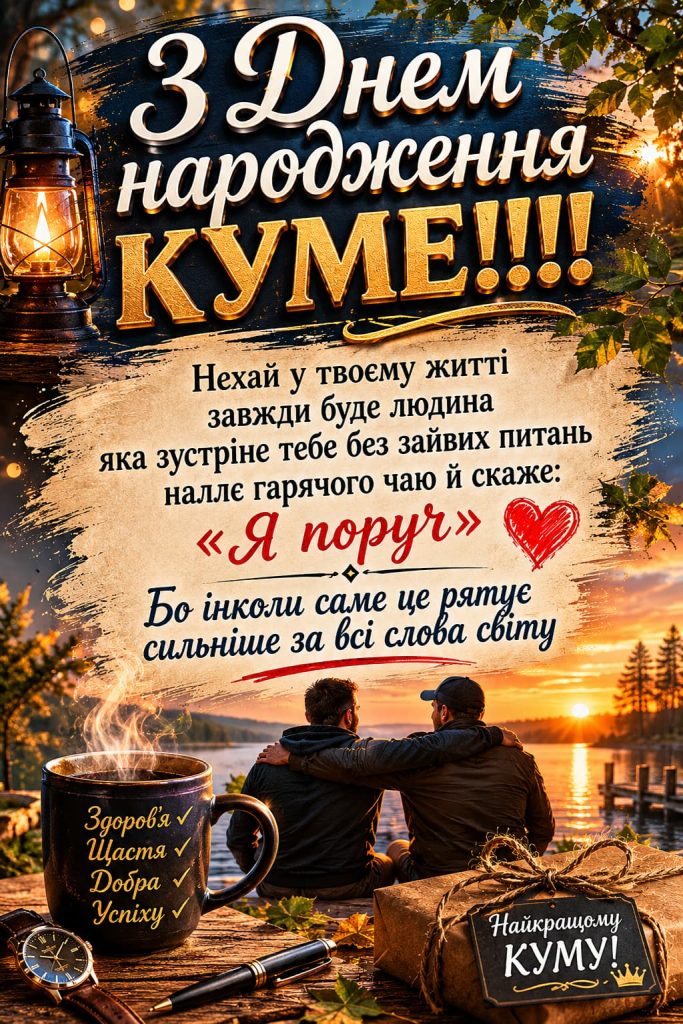 Привітання з Днем народження для кума до сліз картинка 1