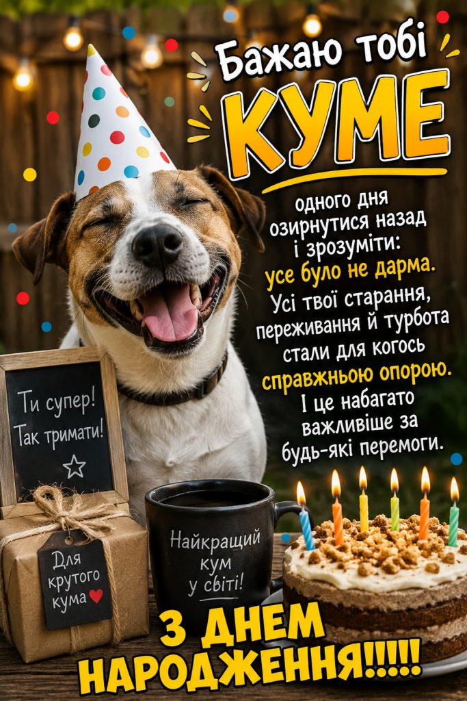 Привітання з Днем народження для кума до сліз картинка 3
