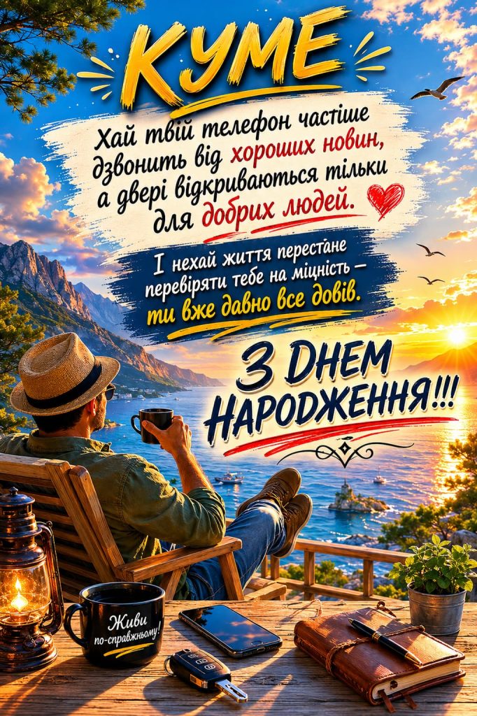 Привітання з Днем народження для кума до сліз картинка 6