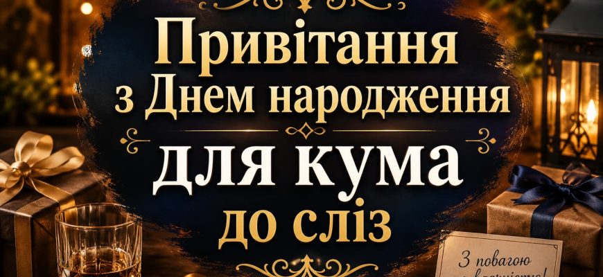 Привітання з Днем народження для кума до сліз