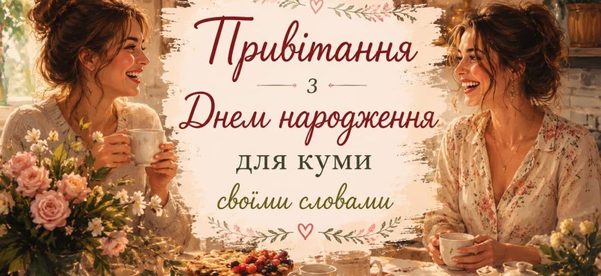 Привітання з Днем народження для куми своїми словами