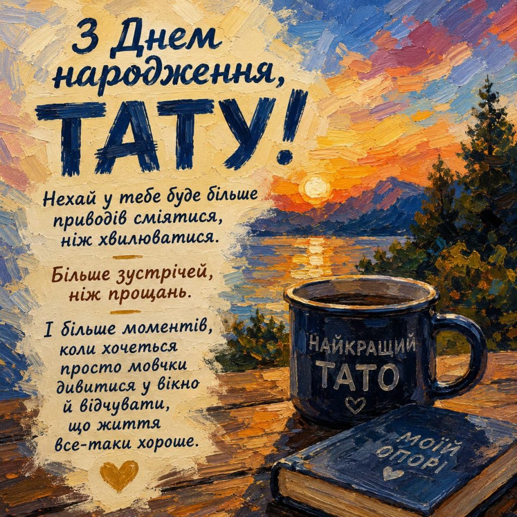 Привітання з Днем народження для тата своїми словами картинка 8