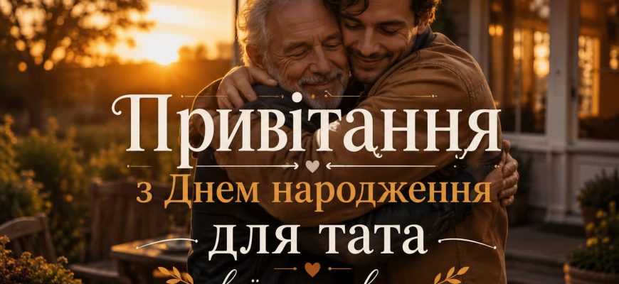 Привітання з Днем народження для тата своїми словами
