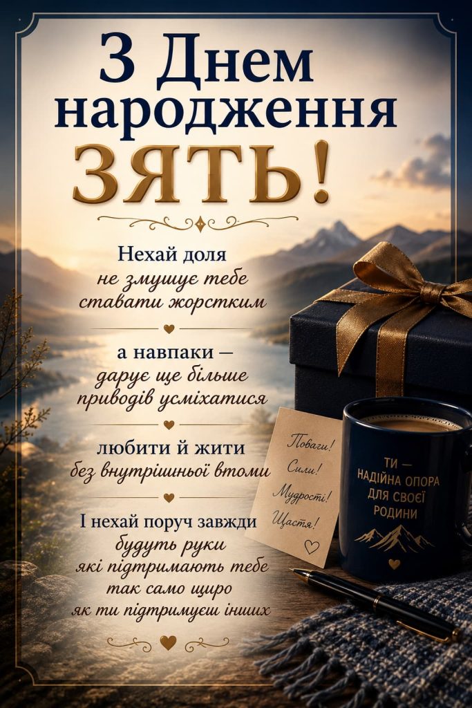 Привітання з Днем народження для зятя до сліз картинка 1