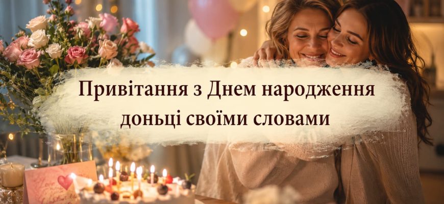 Привітання з Днем народження доньці своїми словами