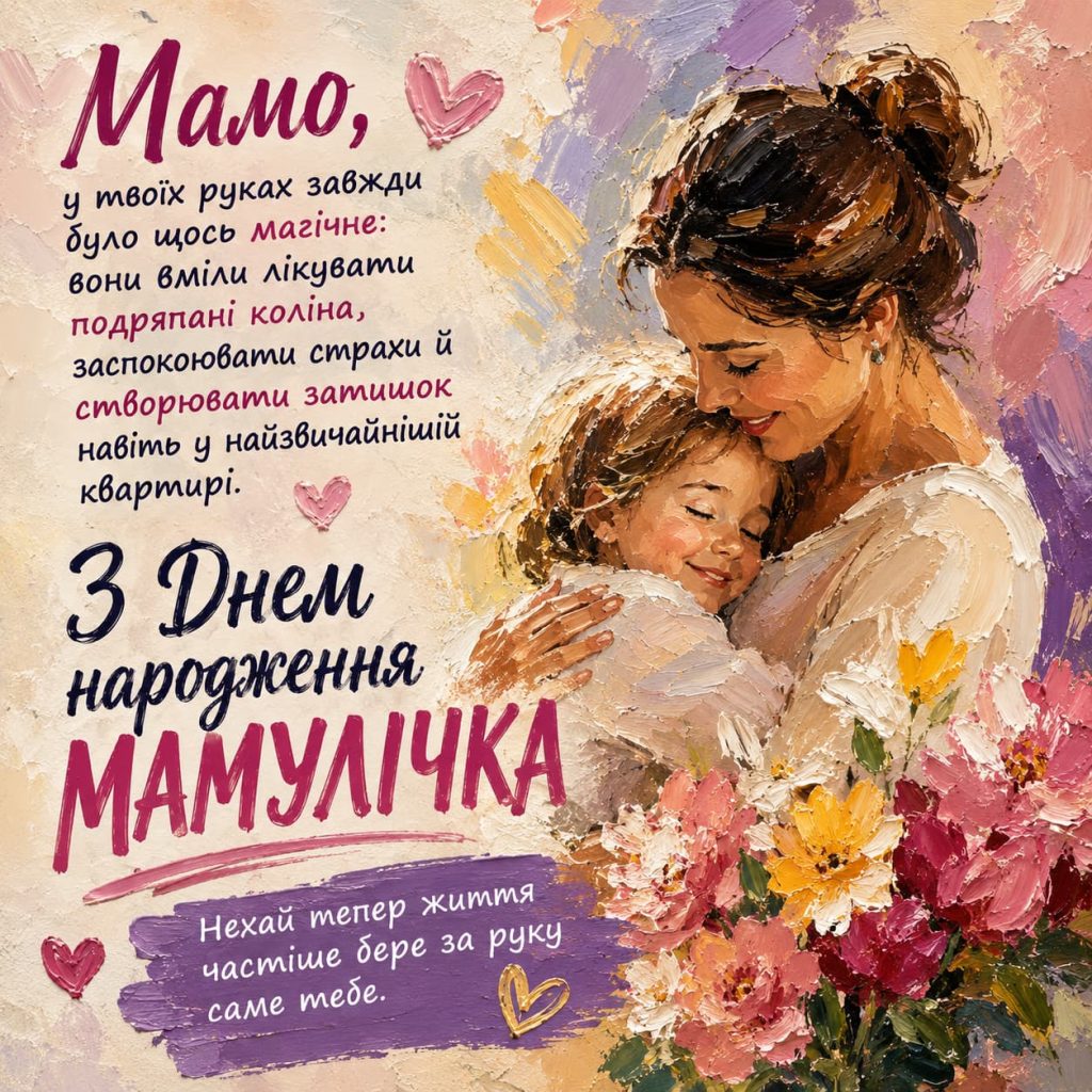Привітання з Днем народження мамі своїми словами картинка 7