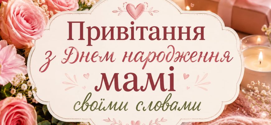 Привітання з Днем народження мамі своїми словами