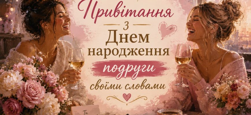 Привітання з Днем народження подруги своїми словами