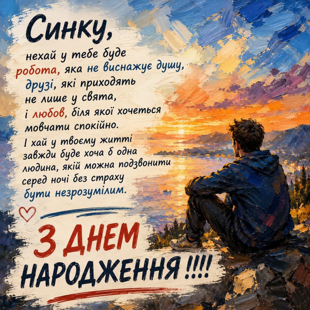Привітання з Днем народження сину своїми словами картинка 6