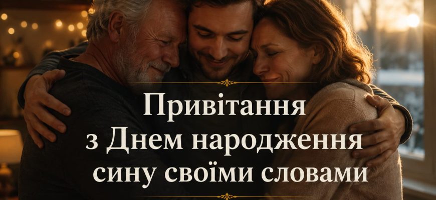 Привітання з Днем народження сину своїми словами