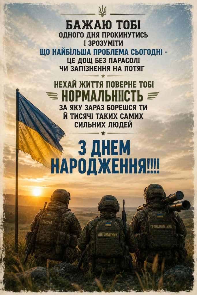 Привітання з Днем народження військового до сліз картинка 10