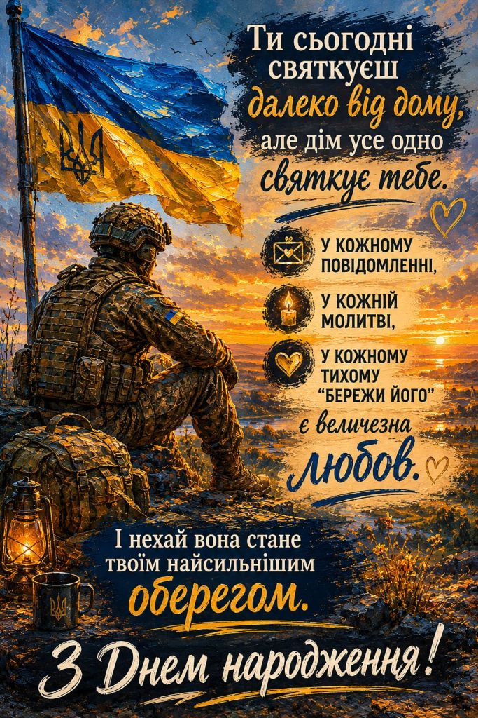 Привітання з Днем народження військового до сліз картинка 12
