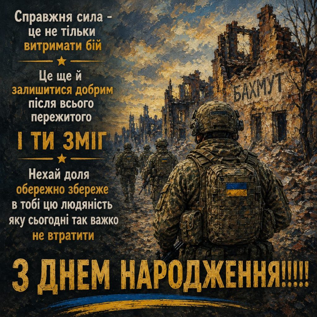 Привітання з Днем народження військового до сліз картинка 13