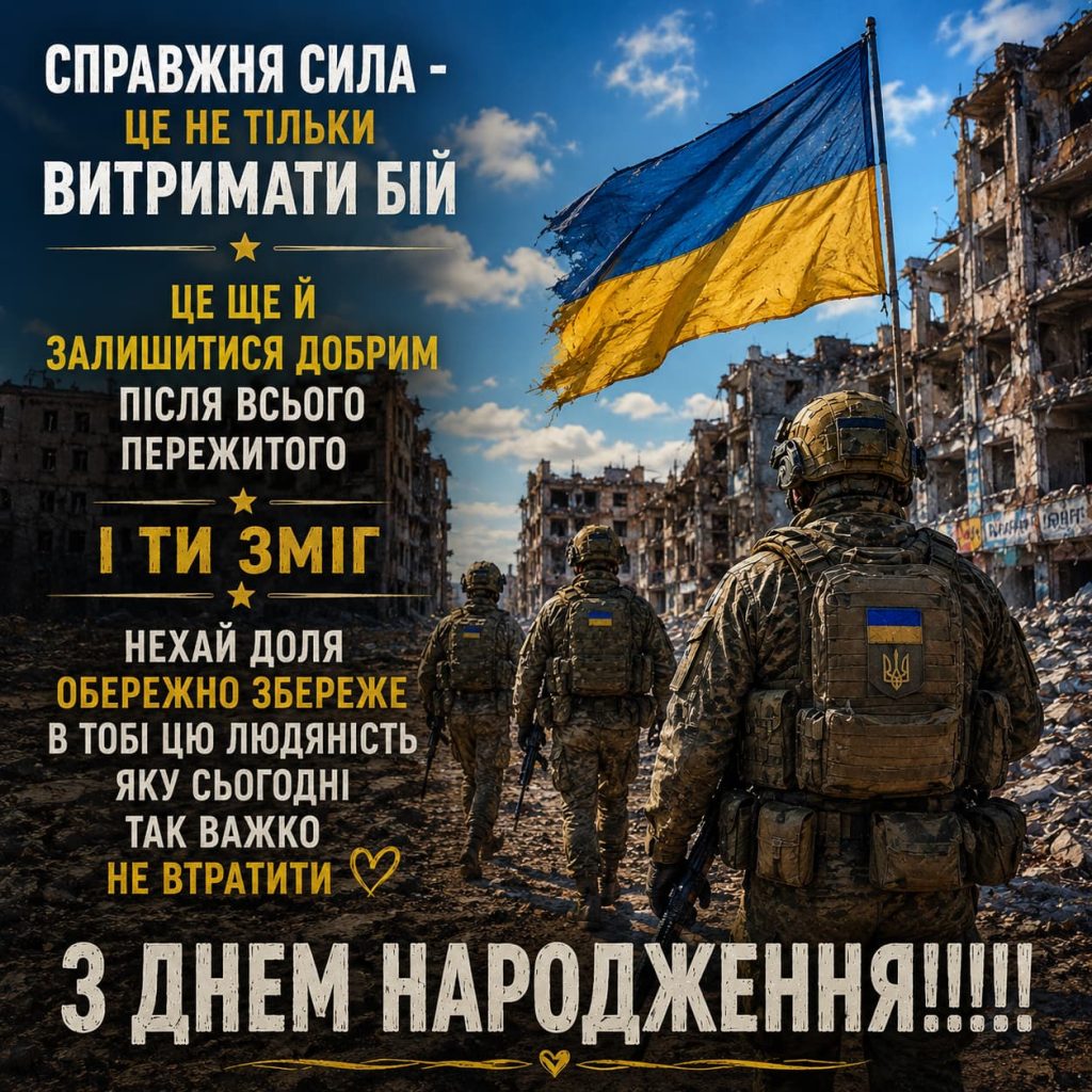 Привітання з Днем народження військового до сліз картинка 14