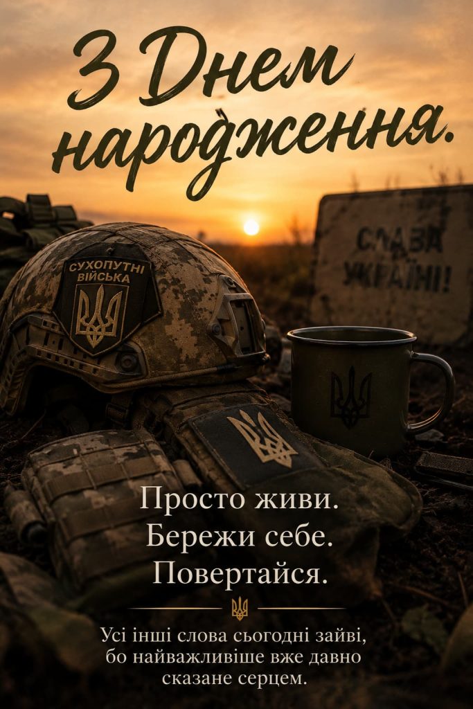 Привітання з Днем народження військового до сліз картинка 2