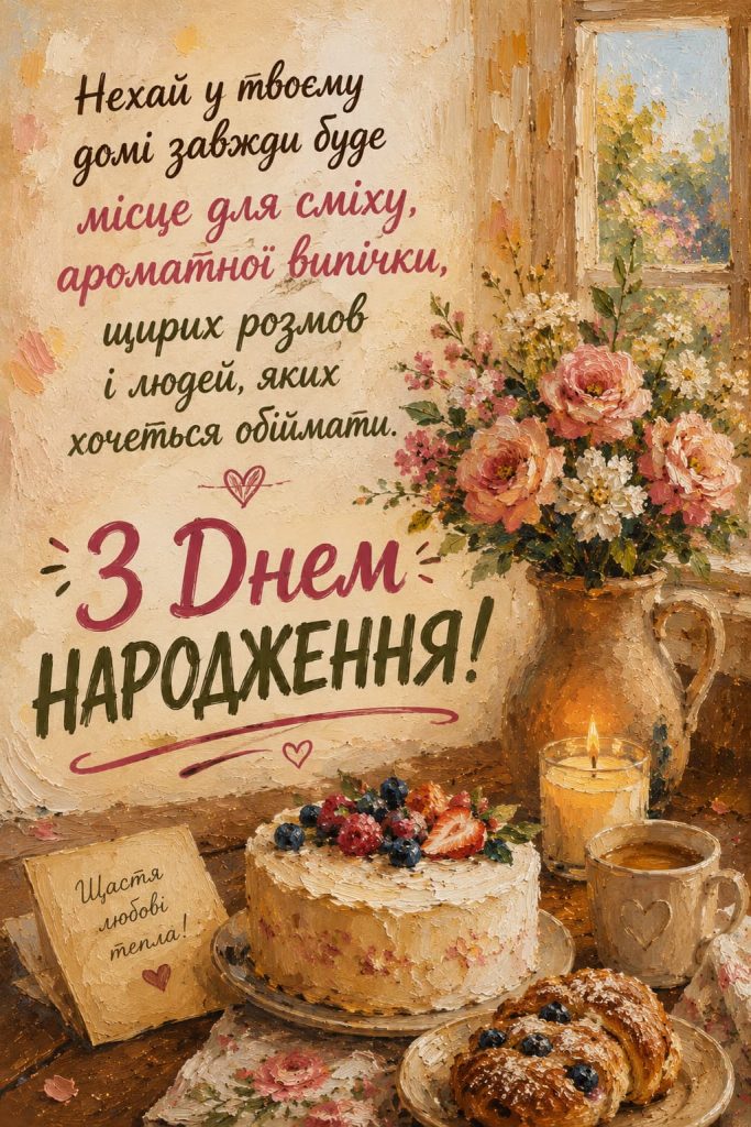 Привітання з Днем народження жінці своїми словами картинка 3