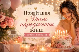 Привітання з Днем народження жінці своїми словами