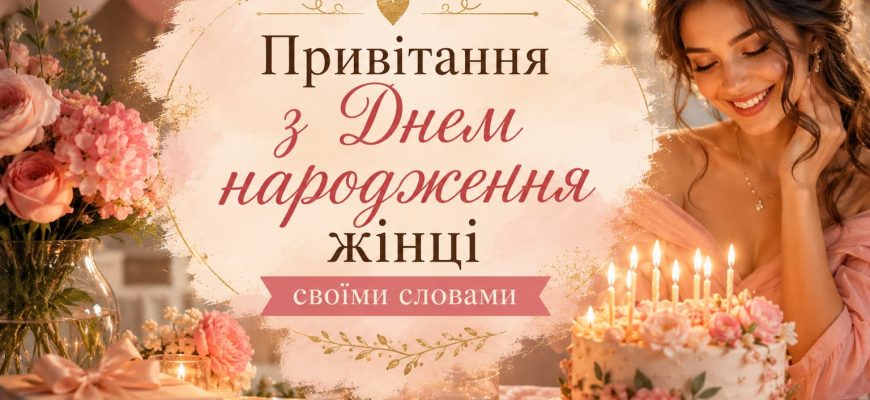 Привітання з Днем народження жінці своїми словами