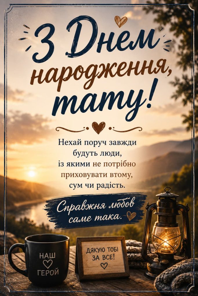 Зворушливі привітання з Днем народження для батька картинка 1