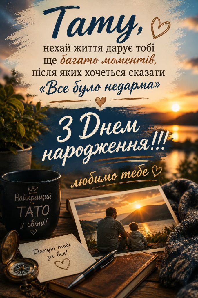 Зворушливі привітання з Днем народження для батька картинка 4