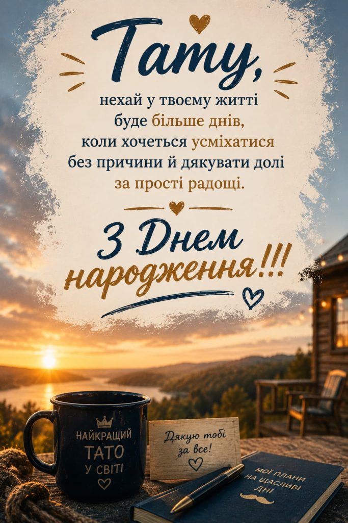 Зворушливі привітання з Днем народження для батька картинка 5