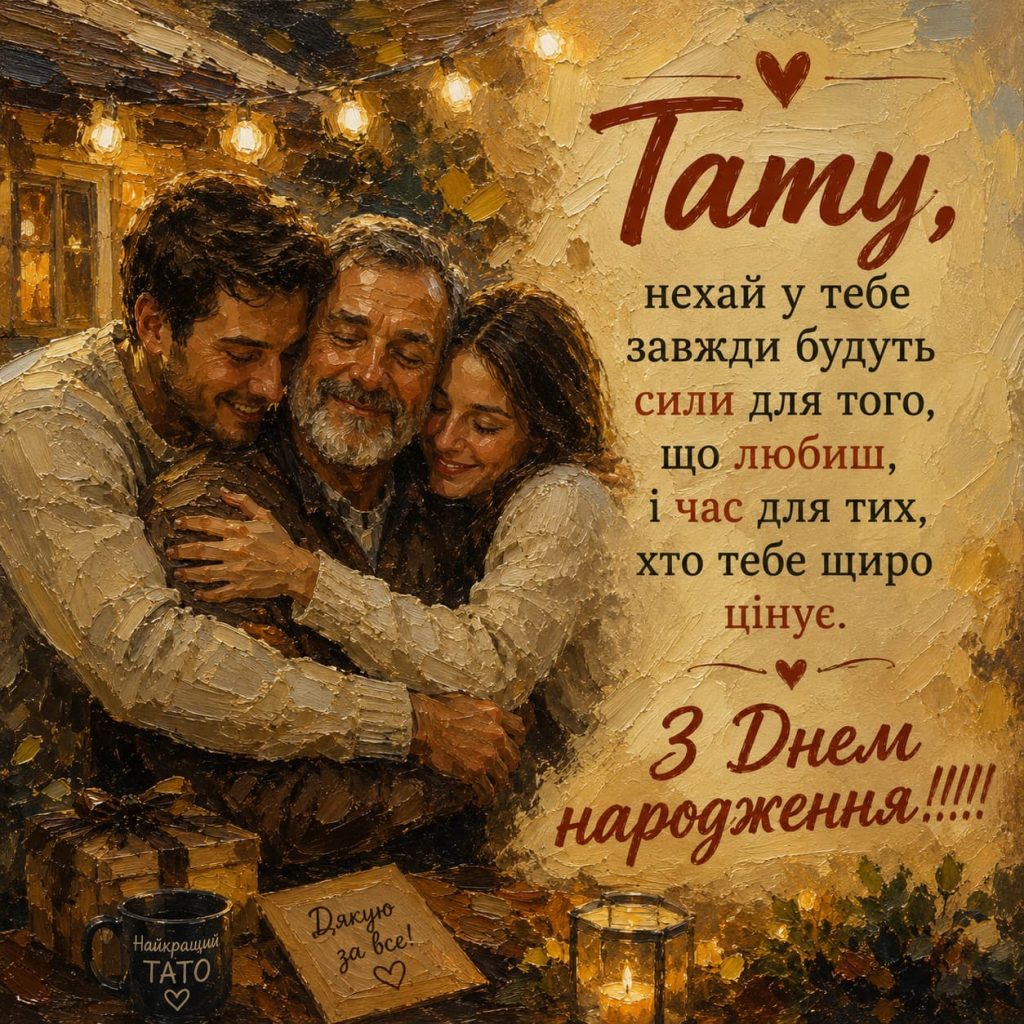 Зворушливі привітання з Днем народження для батька картинка 6