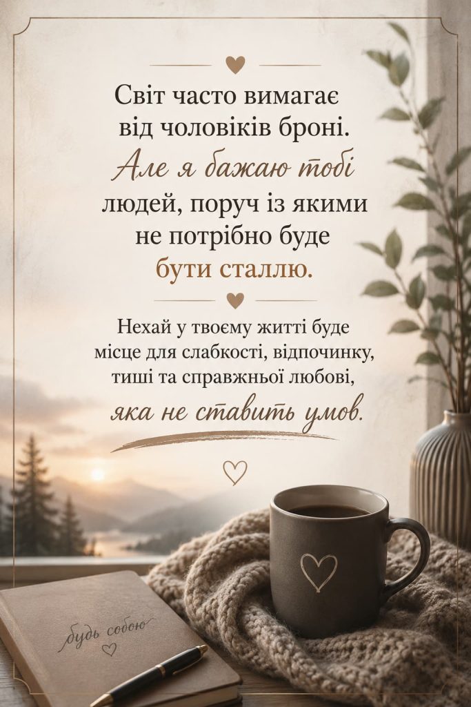 Зворушливі привітання з Днем народження для чоловіків картинка 1