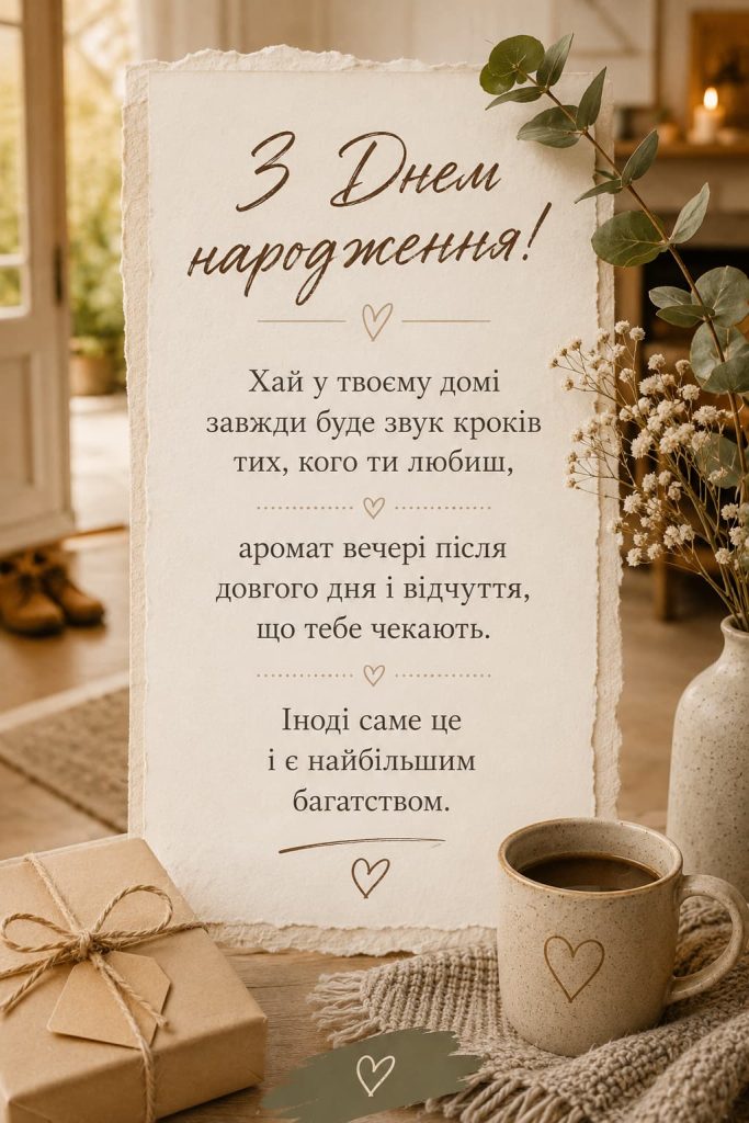 Зворушливі привітання з Днем народження для чоловіків картинка 3