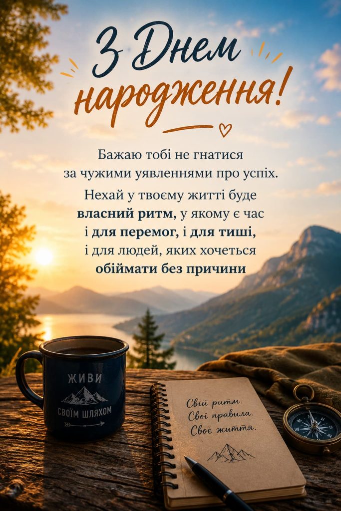Зворушливі привітання з Днем народження для чоловіків картинка 5