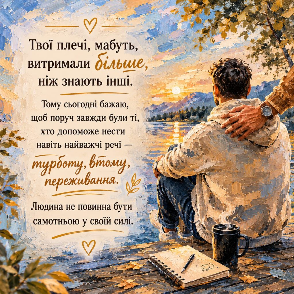 Зворушливі привітання з Днем народження для чоловіків картинка 6