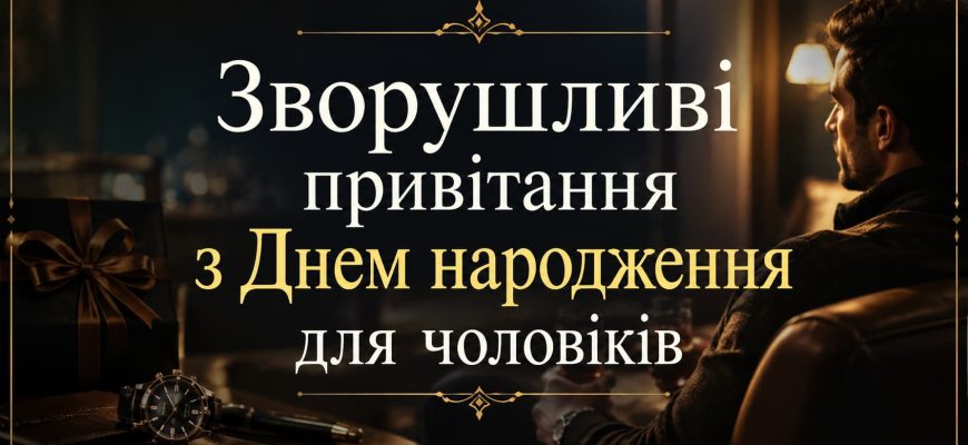 Зворушливі привітання з Днем народження для чоловіків