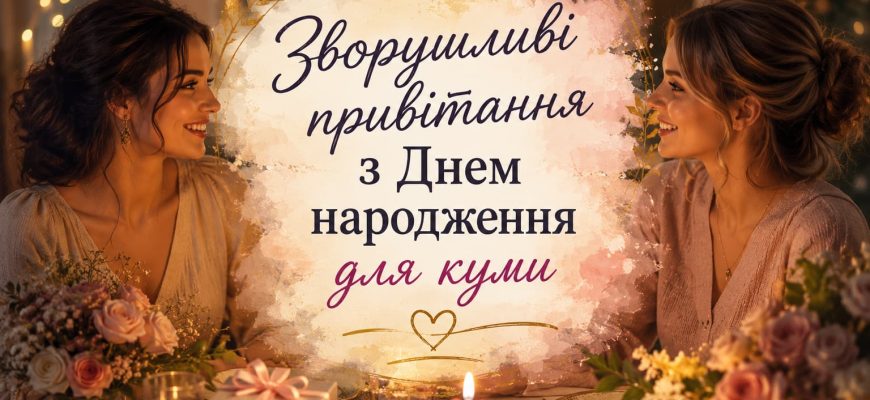 Зворушливі привітання з Днем народження для куми