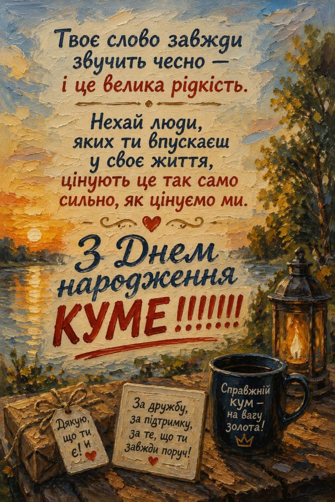 Зворушливі привітання з Днем народження куму картинка 3